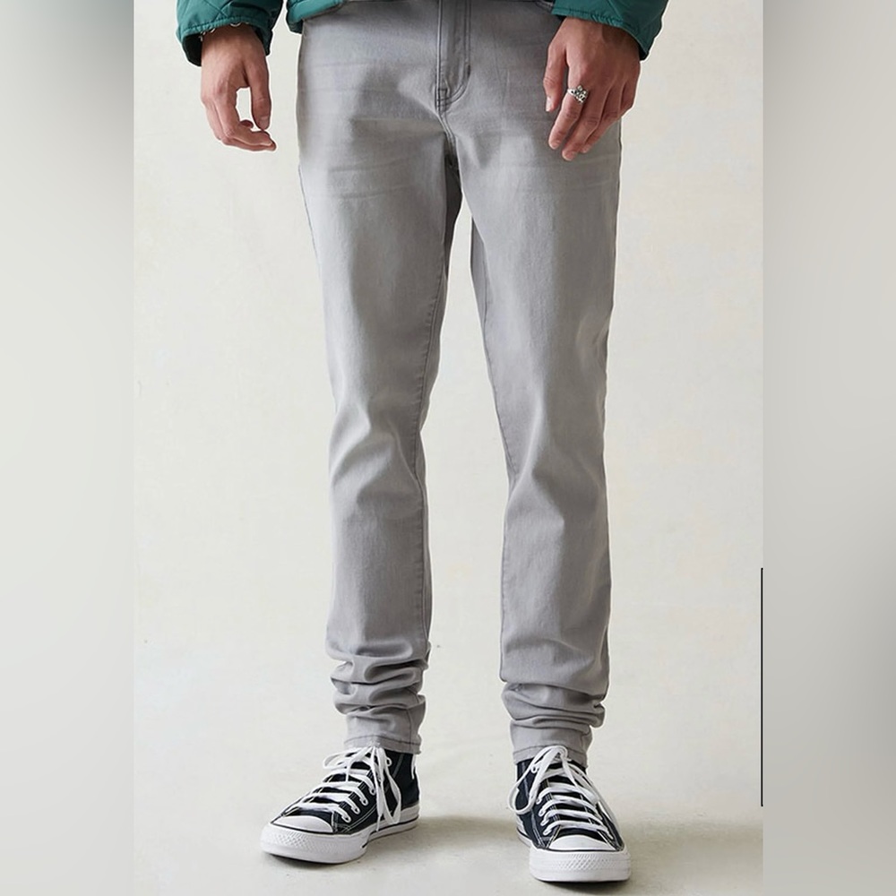 NWT - PacSun Eco High Stretch Gray Stacked Skinny Jeans - Men 28x30